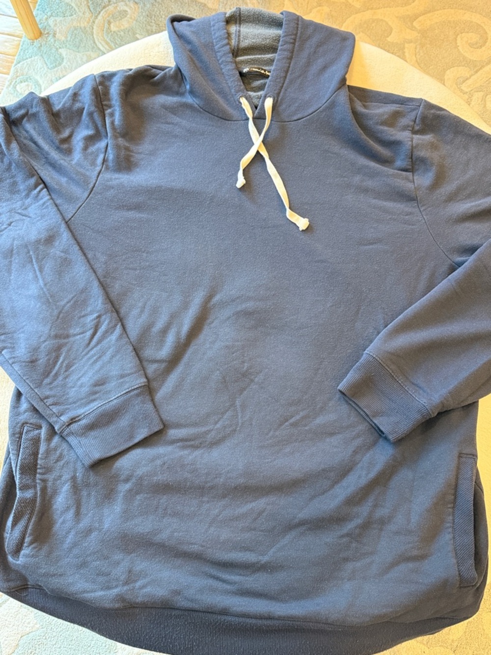 Travis Matthew Men's Navy Blue Hooded Sweatshirt with Drawstring